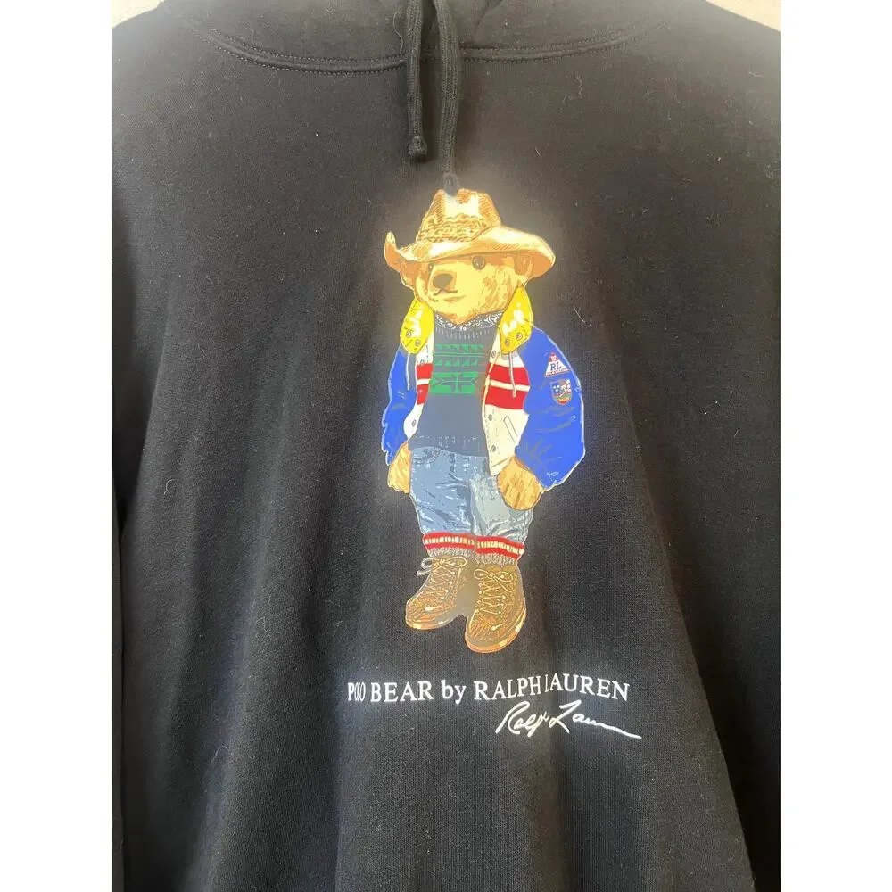 Polo Ralph Lauren Cowboy Ranch Bear Hoodie size Large